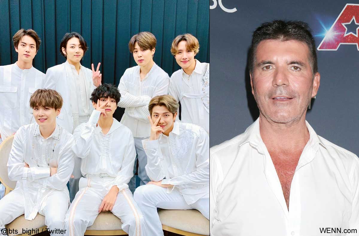 BTS、サイモン・コーウェル（右）