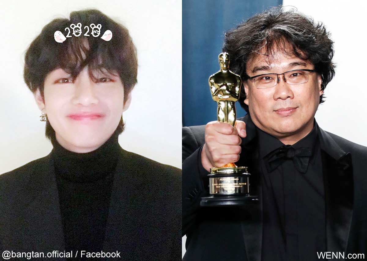 BTS V、ポン・ジュノ監督（右）