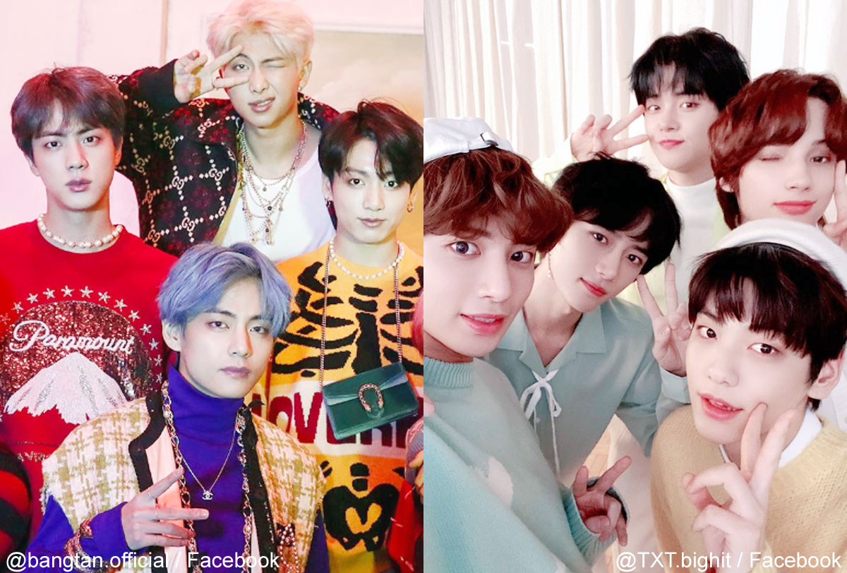 （左）BTS（右）TXT