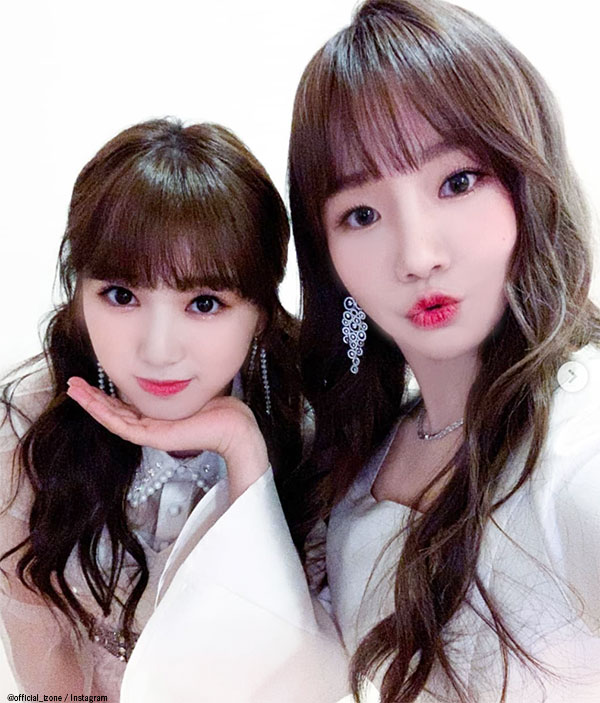 「背が小さいから抱き合って寝てる」というウワサが広まった IZ*ONE（左から）矢吹奈子、チョ・ユリ