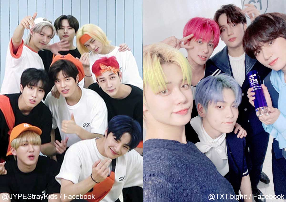 Stray Kids、TXT（右）