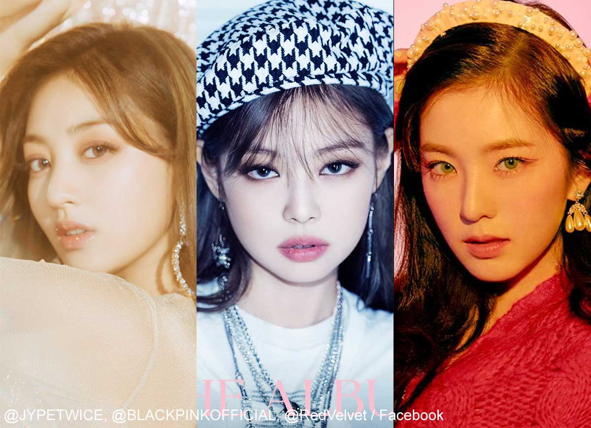 TWICE ジヒョ、BLACKPINK ジェニー、Red Velvet アイリーン（右）