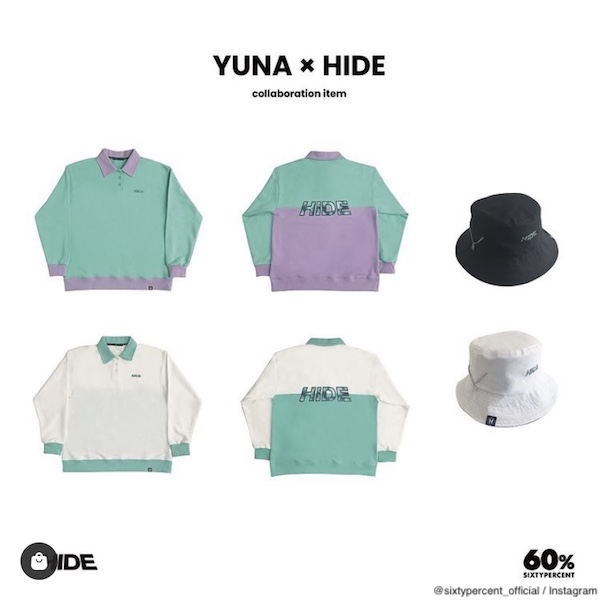 YUNA×HIDE コラボアイテムラインナップ