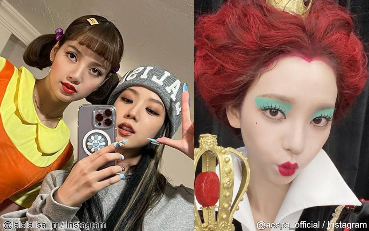 （左から）BLACKPINK リサ、ジス、aespa カリナ