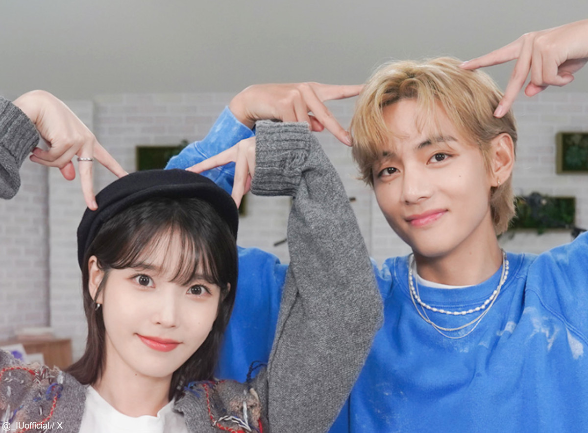 （左）IU（右）BTS V